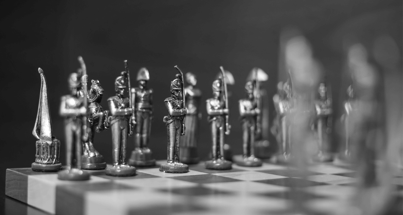 Military-themed chess set